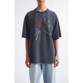 Alexander Wang Alexander Wang Oversize Crystal Hotfix Logo T-Shirt