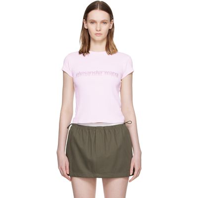 Alexander Wang Alexander Wang Pink Hotfix Graphic Baby T-shirt