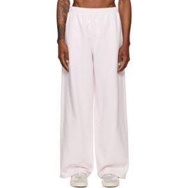 Alexander Wang Alexander Wang Pink Logo Print Oversized Sweatpants