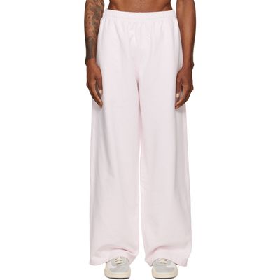 Alexander Wang Alexander Wang Pink Logo Print Oversized Sweatpants