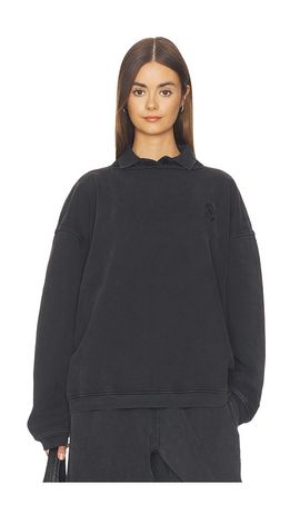 Alexander Wang Alexander Wang Prestyled Slashed Crewneck With Polo Dickie