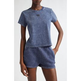 Alexander Wang Alexander Wang Puff Logo Shrunken Cotton Jersey T-Shirt