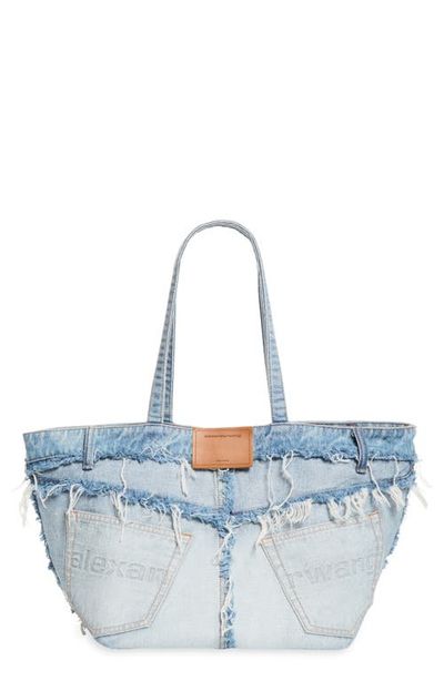 Alexander Wang Alexander Wang Punch Denim Fray Tote