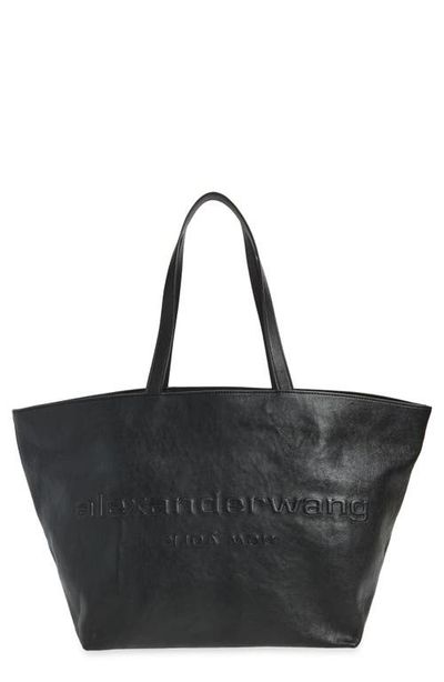 Alexander Wang Alexander Wang Punch Logo Crinkled Leather Tote