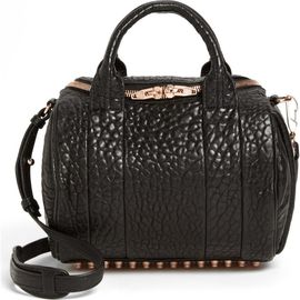 Alexander Wang Alexander Wang 'Rockie - Rose Gold' Leather Crossbody Satchel