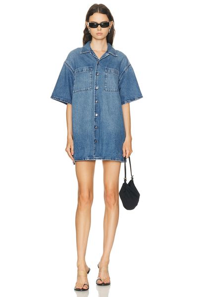 Alexander Wang Alexander Wang Short Sleeve Boxy Shirt Dress