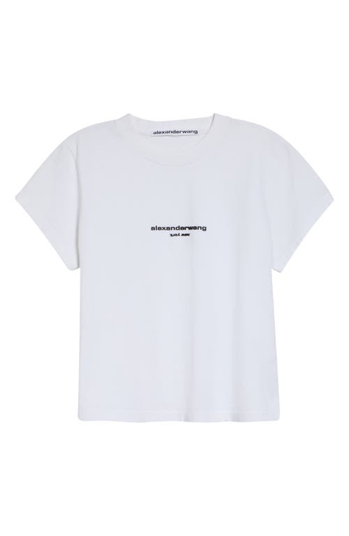 Alexander Wang Alexander Wang Shrunken Cotton Logo T-Shirt