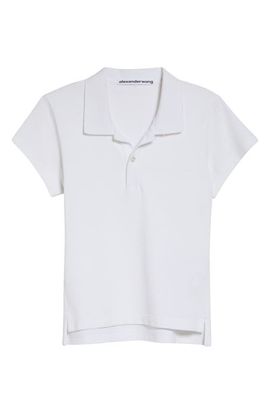 Alexander Wang Alexander Wang Shrunken Cotton Piqué Polo