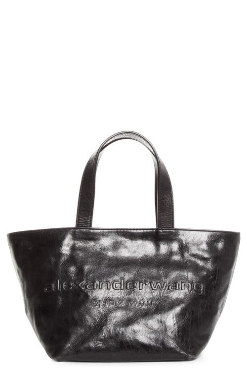 Alexander Wang Alexander Wang Small Punch Logo Crinkled Leather Tote