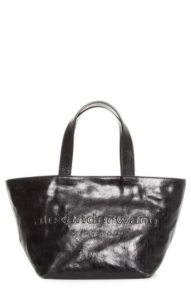 Alexander Wang Alexander Wang Small Punch Logo Crinkled Leather Tote