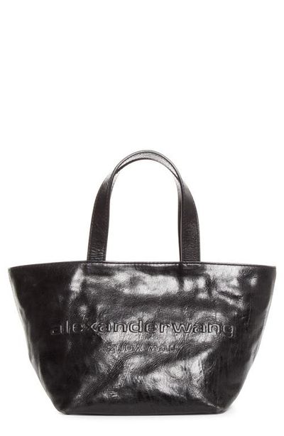 Alexander Wang Alexander Wang Small Punch Logo Crinkled Leather Tote