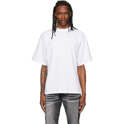 Alexander Wang Alexander Wang White Gradient Logo Short Sleeve T-shirt