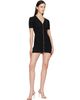 Alexander Wang Alexander Wang White V-Neck Short Sleeve Pointelle Zip Minidress - 4