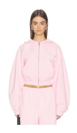 Alexander Wang Alexander Wang Zip-up Hoodie with Logo Print