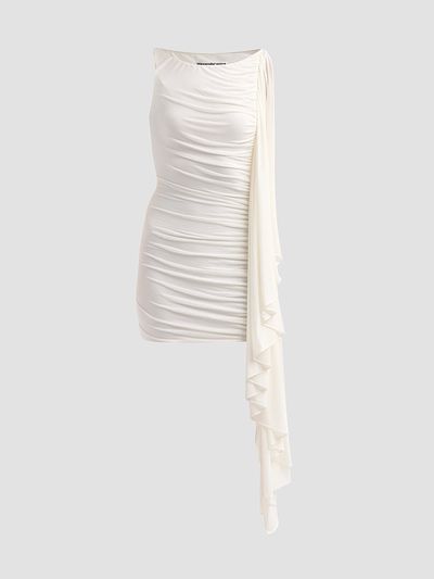 Alexander Wang Women's Asymmetric Ruched Mini Dress