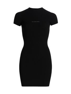 Alexander Wang Women's Jacquard Logo Crewneck Minidress