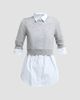 Alexander Wang Women's Layered Wool Button-Front Shirt - 1