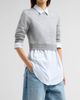 Alexander Wang Women's Layered Wool Button-Front Shirt - 4
