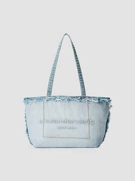 Alexander Wang Women's Punch Medium Frayed Denim Tote Bag