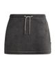 Alexander Wang Women's Rhinestone Drawcord Cotton Terry Miniskirt - 8