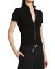 Alexander Wang Women's Zip-Front Short-Sleeve Rashguard Top - 4