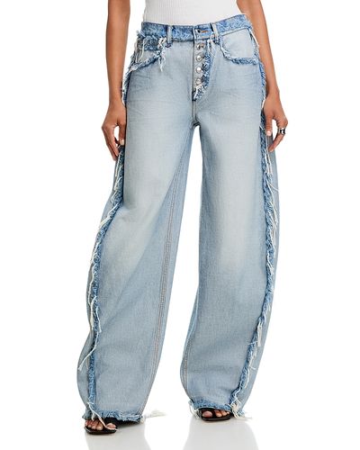Alexanderwang alexanderwang Blow Up Mid Rise Jeans in Inverted Blue