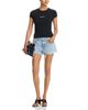 Alexanderwang alexanderwang Embellished High Rise Jean Shorts in Light Bleach - 2
