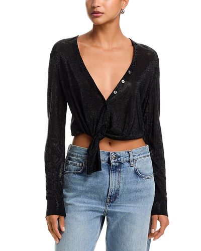 Alexanderwang alexanderwang Knotted Deep V Neck Top