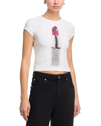 Alexanderwang alexanderwang Lipstick Graphic Baby Tee