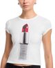 Alexanderwang alexanderwang Lipstick Graphic Baby Tee - 4