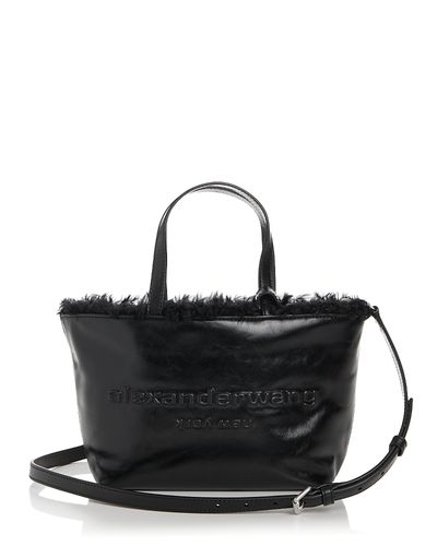 Alexanderwang alexanderwang Punch Shearling Lined Leather Tote