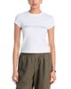 Alexanderwang alexanderwang Ribbed Knit Rhinestone Logo Crewneck Tee - 1