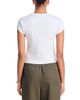 Alexanderwang alexanderwang Ribbed Knit Rhinestone Logo Crewneck Tee - 3