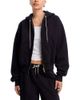Alexanderwang.t alexanderwang. t Rhinestone Drawstring Zip Up Hoodie - 1