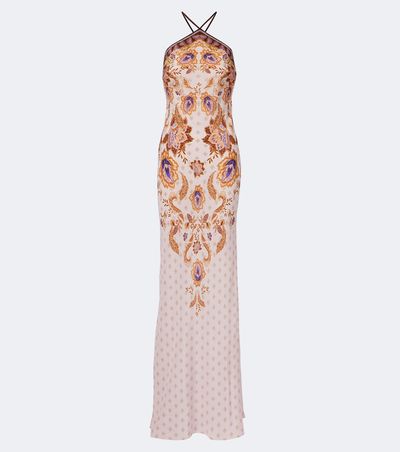 Alexandra Miro Alexandra Miro Adeline printed halterneck maxi dress