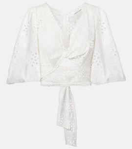 Alexandra Miro Alexandra Miro Broderie anglaise cotton crop top