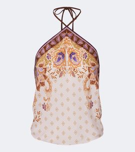 Alexandra Miro Alexandra Miro Cerys printed halterneck top