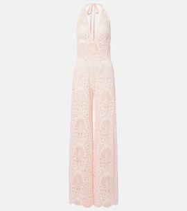 Alexandra Miro Alexandra Miro Irena halterneck lace jumpsuit