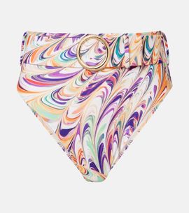 Alexandra Miro Alexandra Miro Iris belted printed bikini bottoms