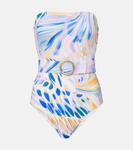 Alexandra Miro Alexandra Miro Iris belted printed swimsuit