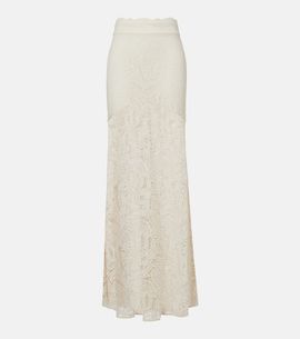 Alexandra Miro Alexandra Miro Juniper semi-sheer lace maxi skirt