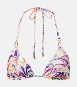 Alexandra Miro Alexandra Miro Leoni printed triangle bikini top