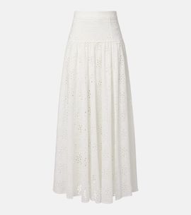Alexandra Miro Alexandra Miro Serena broderie anglaise cotton maxi skirt