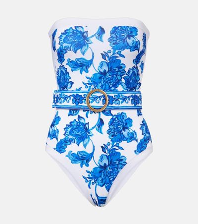 Alexandra Miro Alexandra Miro Whitney belted printed swimsuit