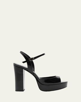Alexandre Birman 120mm Amy Patent Leather Platform Sandals