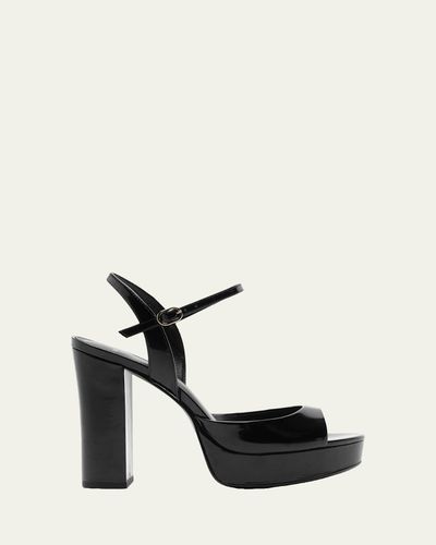 Alexandre Birman 120mm Amy Patent Leather Platform Sandals