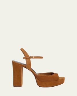 Alexandre Birman 120mm Amy Suede Platform Sandals