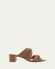 Alexandre Birman 45mm Sabrina Leather Block Heel Slide Sandals - 1