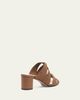 Alexandre Birman 45mm Sabrina Leather Block Heel Slide Sandals - 4