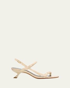 Alexandre Birman 50mm Slim Clarita Croc-Embossed Leather Sandals
